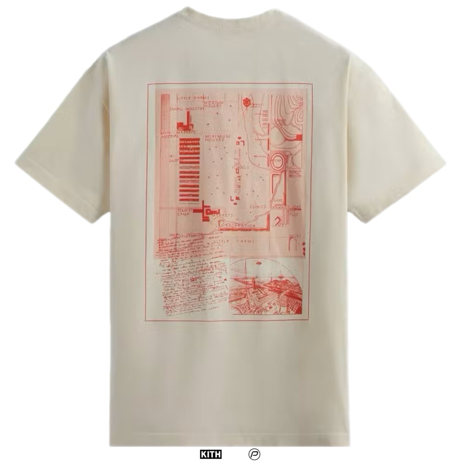 Kith Frank Lloyd Wright Foundation Drawing Tee • L • Sandrift •2023•SHIPS TODAY
