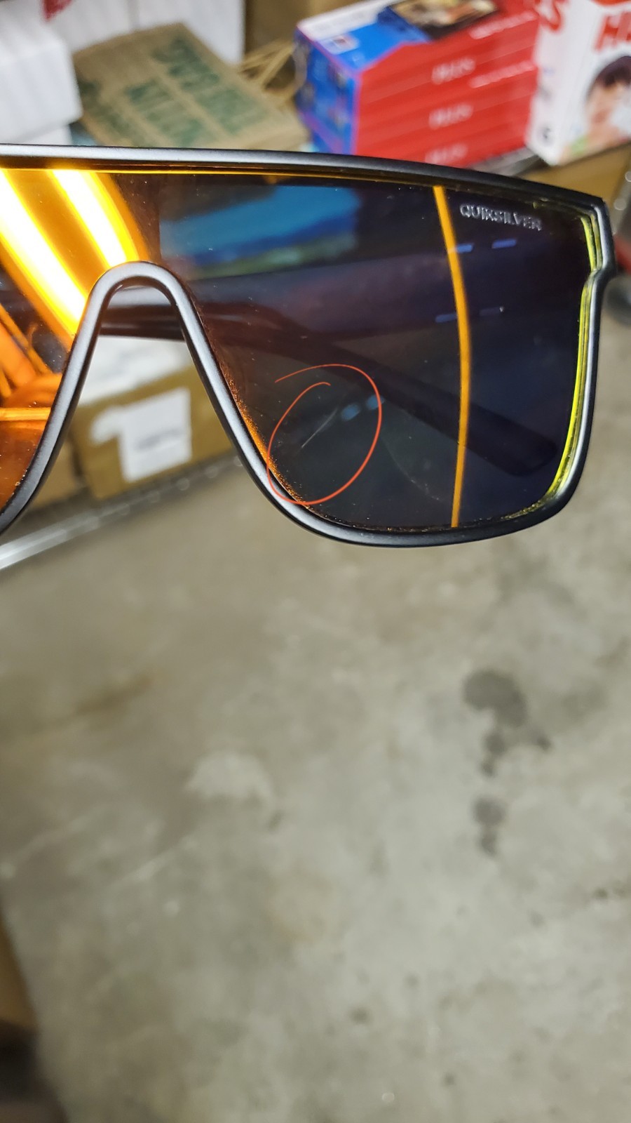 Men’s sunglasses Quiksilver Shield Mirror Polarized UV400 Blue Orange Black Red