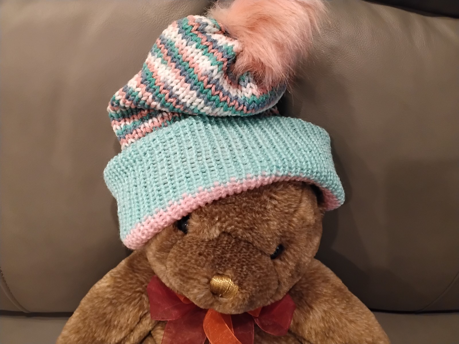 Warm Winter Reversible 2-layer Slouch Hat Beanie Turquoise, Pink, L, One Size