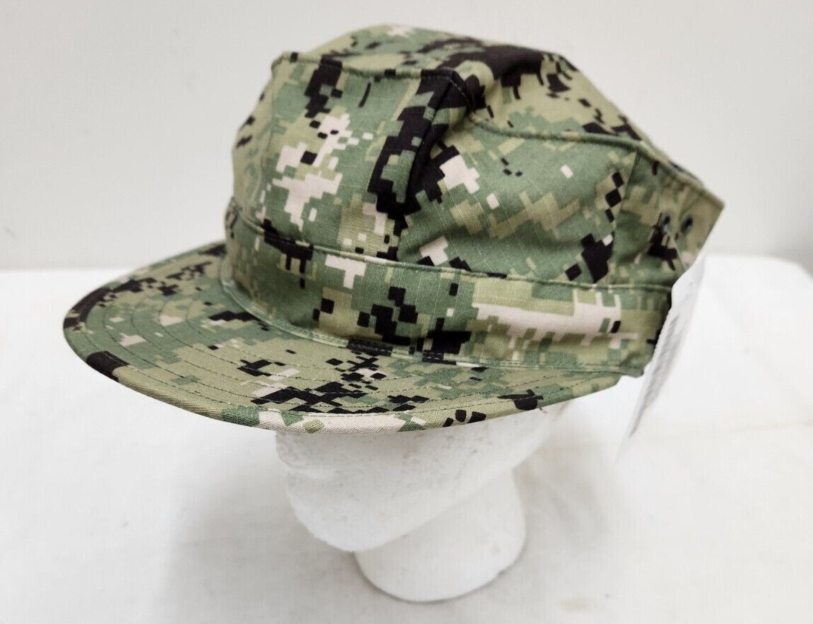 Military Issued US Navy Green Digital 8-Point Cap-NEW