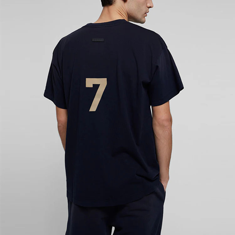 Fear Of God Shirt Mens L Navy Blue 7 Back Graphic Made USA Cotton