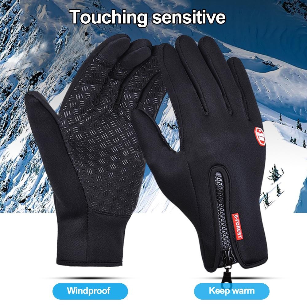 Windproof Waterproof Winter Gloves Touch Screen Lined Warm Men Women 7Color Pair