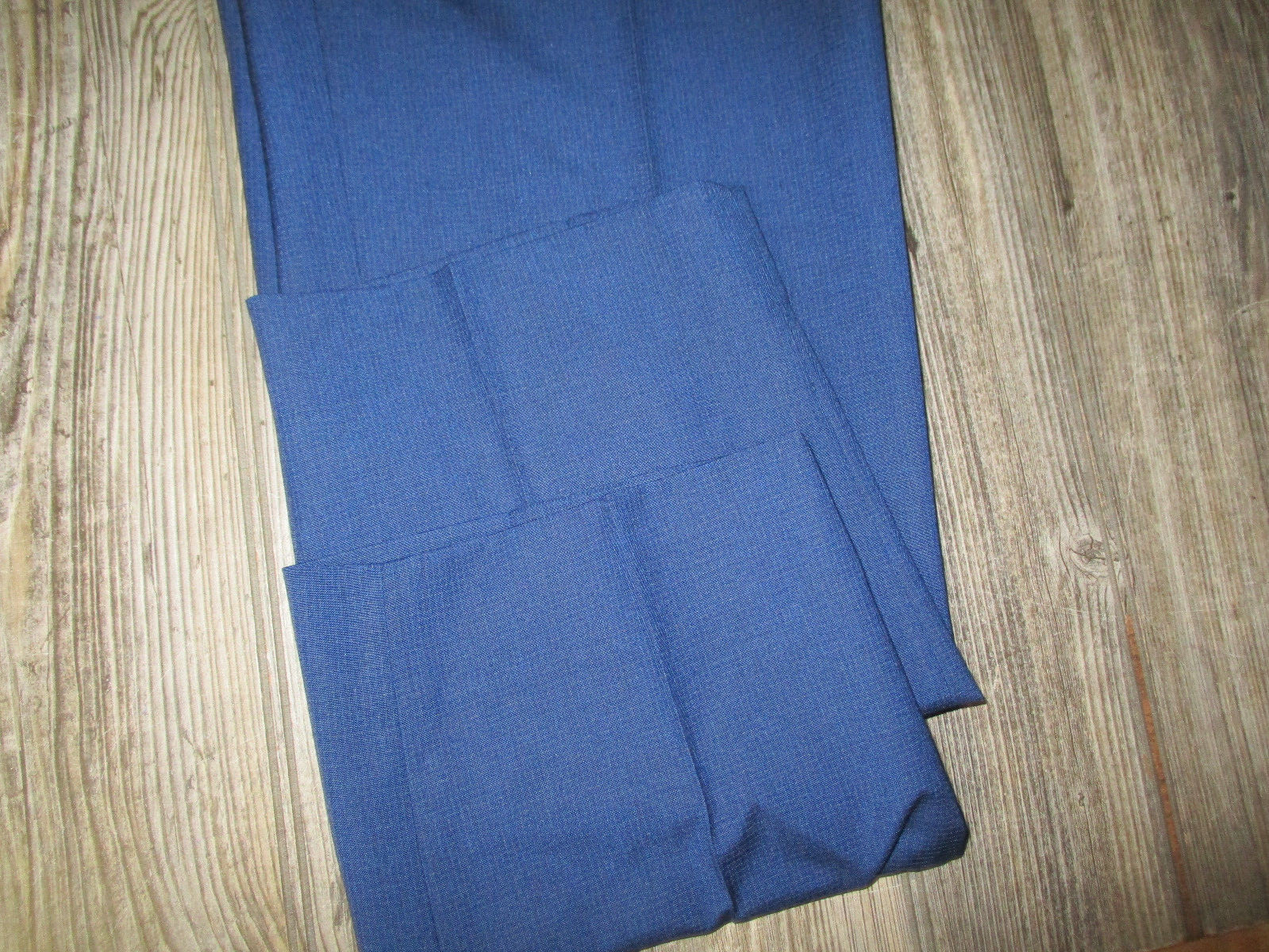 Combatant Gentlemen Blue Mini Windowpane Pants Size 30X30 Msre 31.5×29 Wool Poly