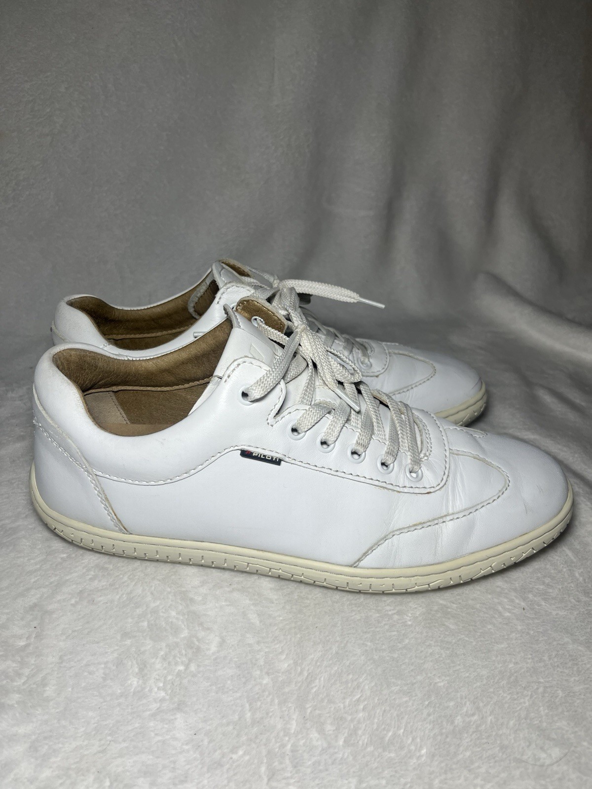 Piloti Shift Driving Sneakers Low Top White Leather Men’s Size 8