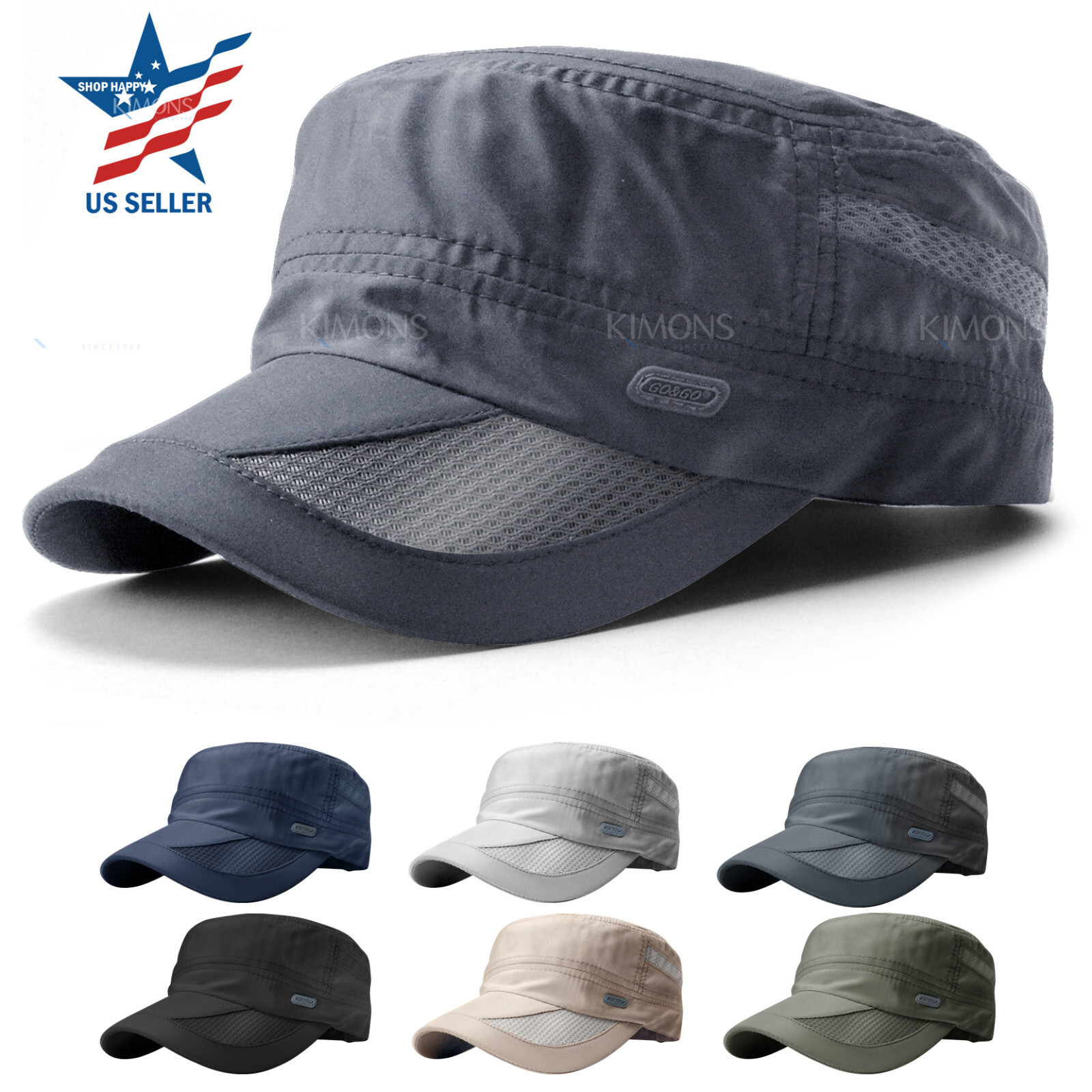 Men’s Classic Army Summer Military Cap Hat Cadet Patrol Style Brim Spring Summer