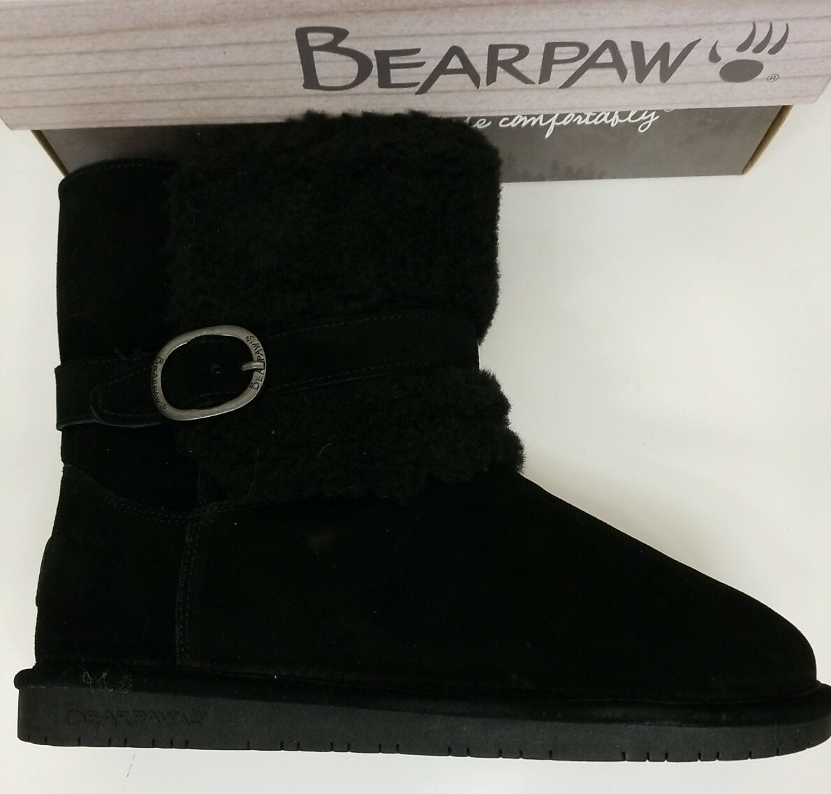 BEARPAW boots Millie Suede lamb wool CHOOSE FROM MENU Buckled “NeverWet” NEW