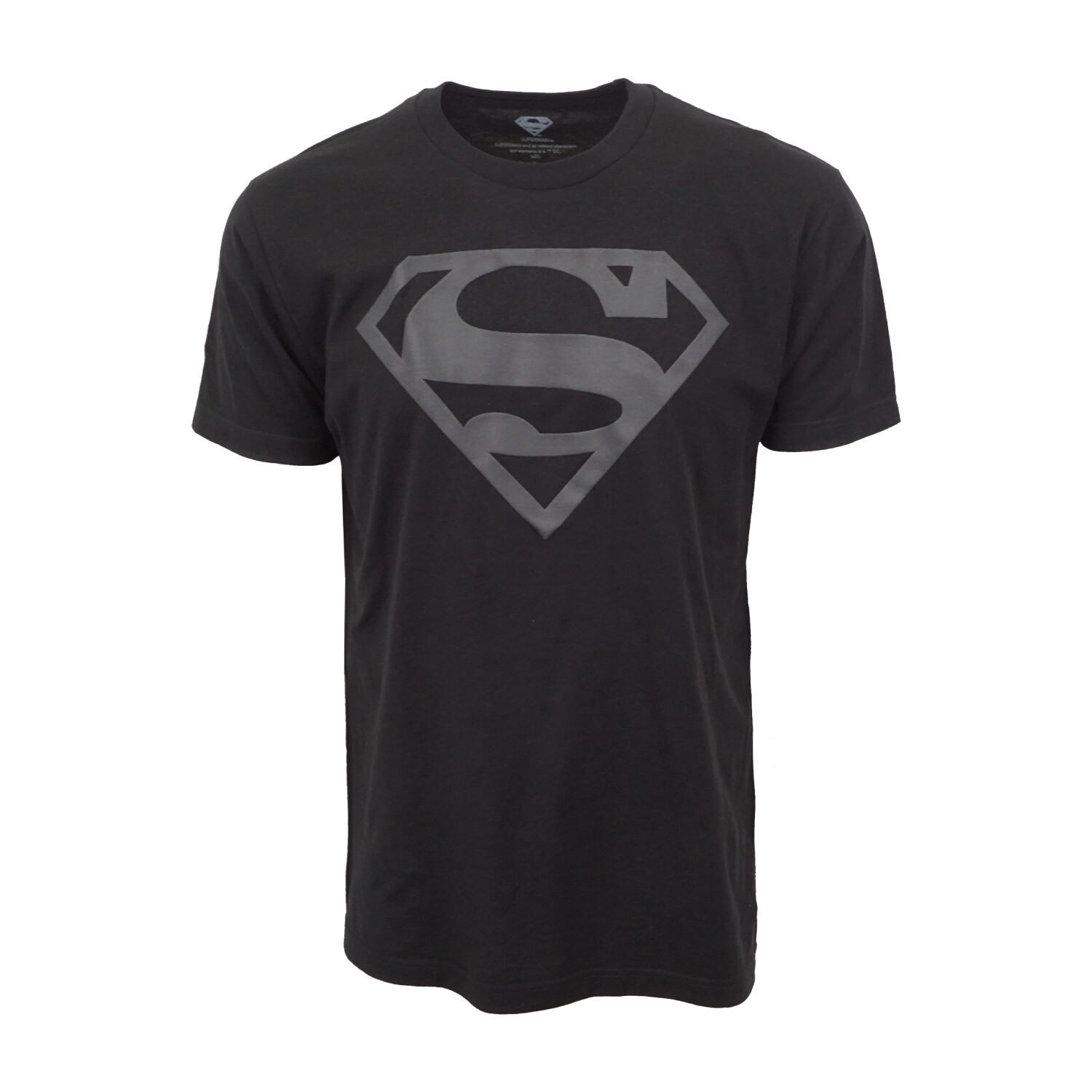 SUPERMAN ORIGINAL LOGO T SHIRT BLACK TEE OFFICIAL ITEM