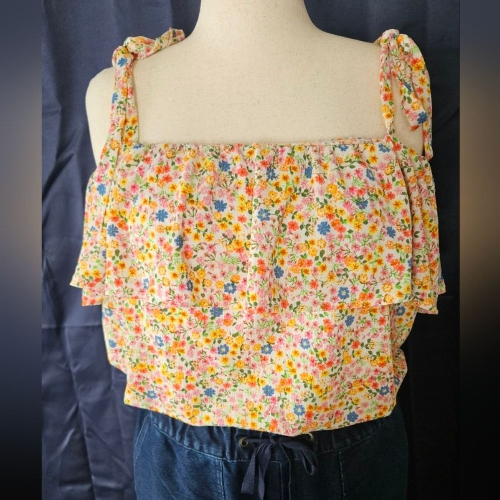 Forever 21 Bubble Hem Ruffle Cami Top Plus Size 2X