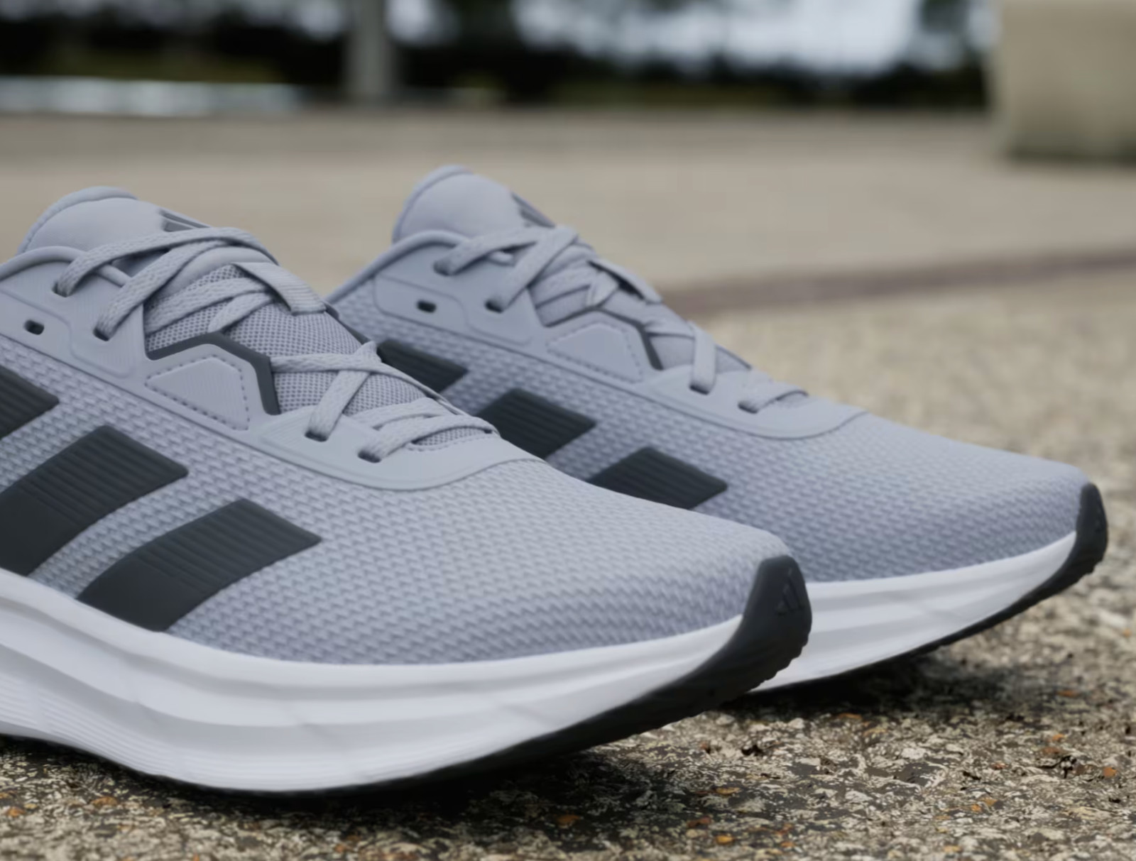 Adidas Galaxy 7 M Halo Silver Carbon Core Black Men Road Running Shoes ID8754