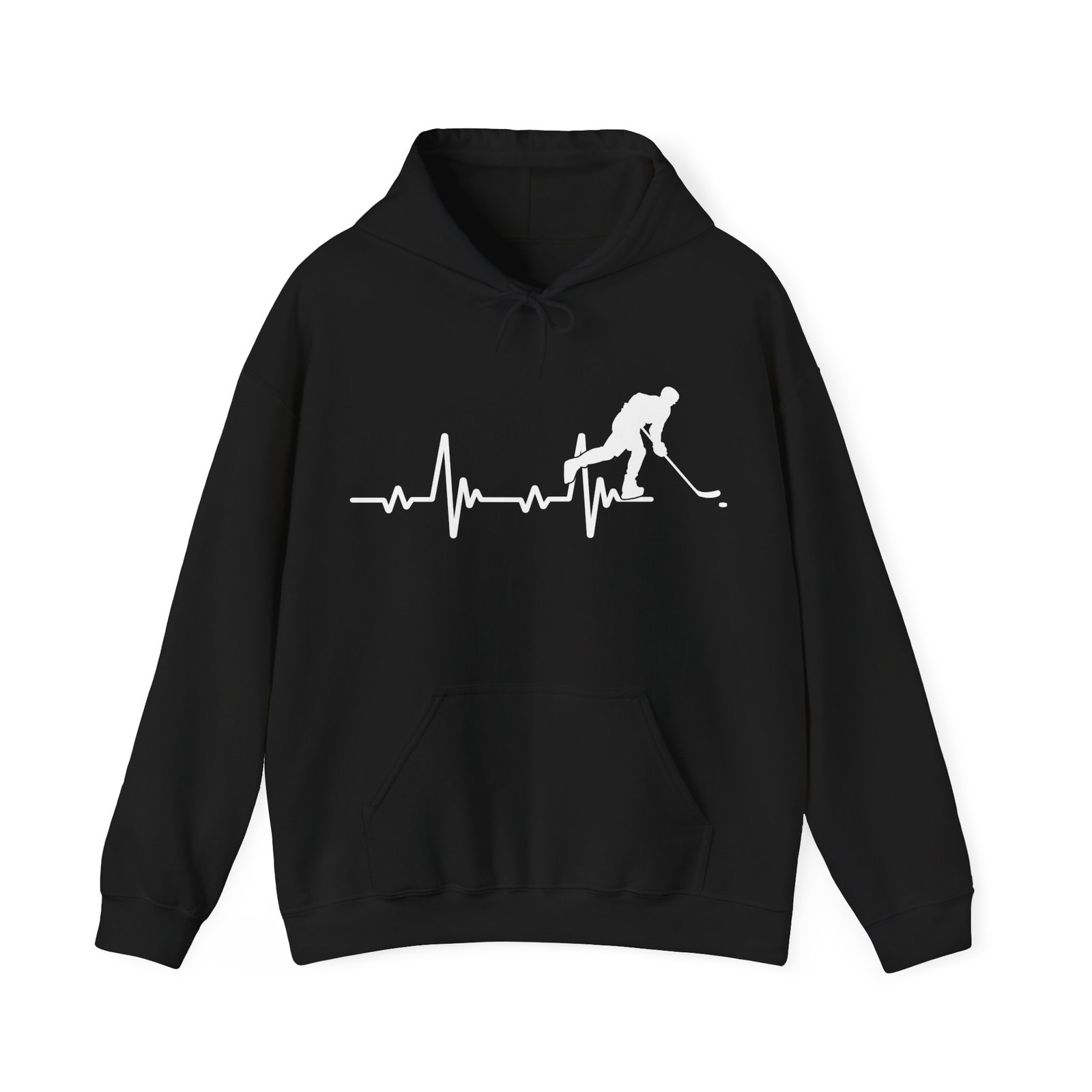 Ice Hockey Player Heartbeat Hoodie, Hockey Fans Ice Hockey Lovers Hoodie