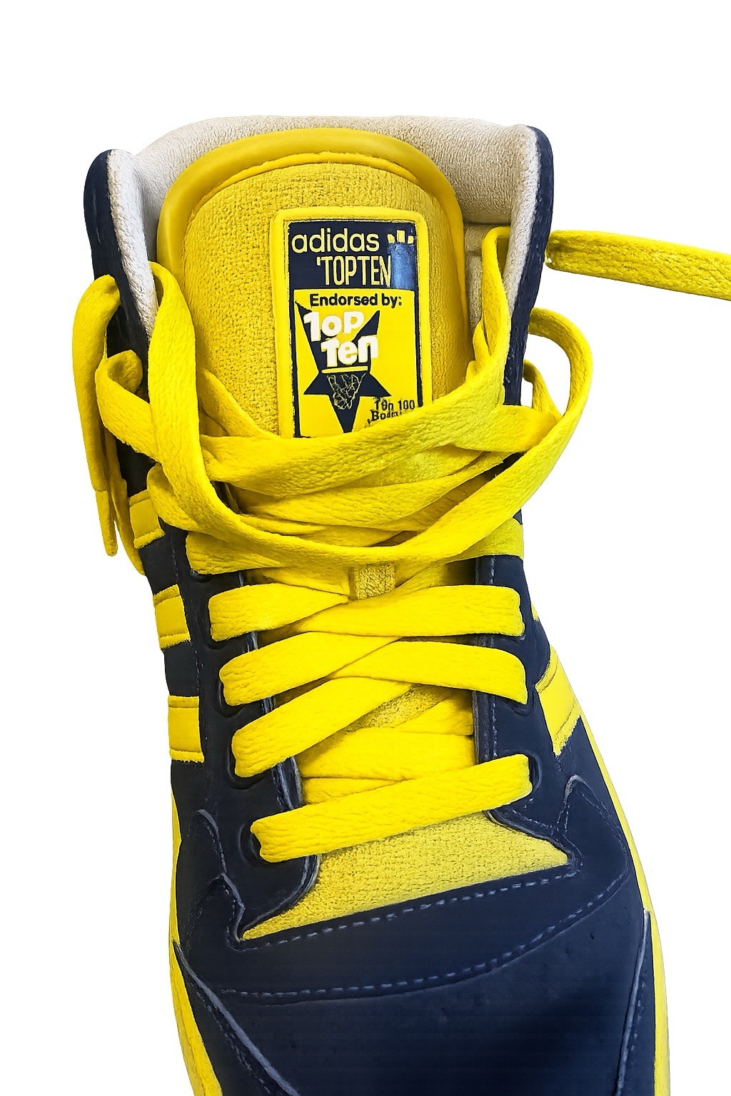 Adidas Top Ten Hi Mid Navy Yellow Men’s Size 8 Basketball Shoes G09275