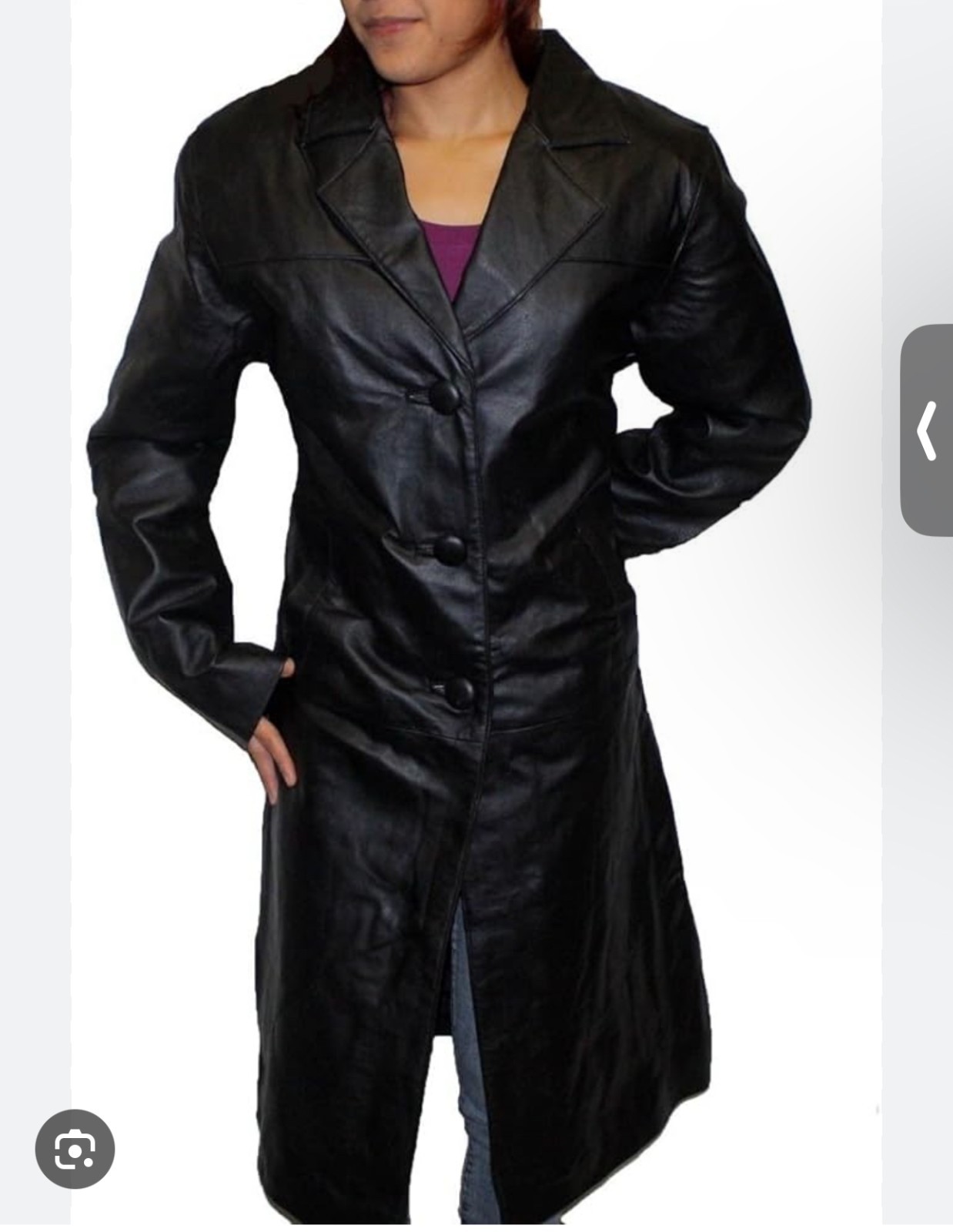 Women’s Genuine Leather Long Trench Jacket – Black – Factory Direct Wholesale