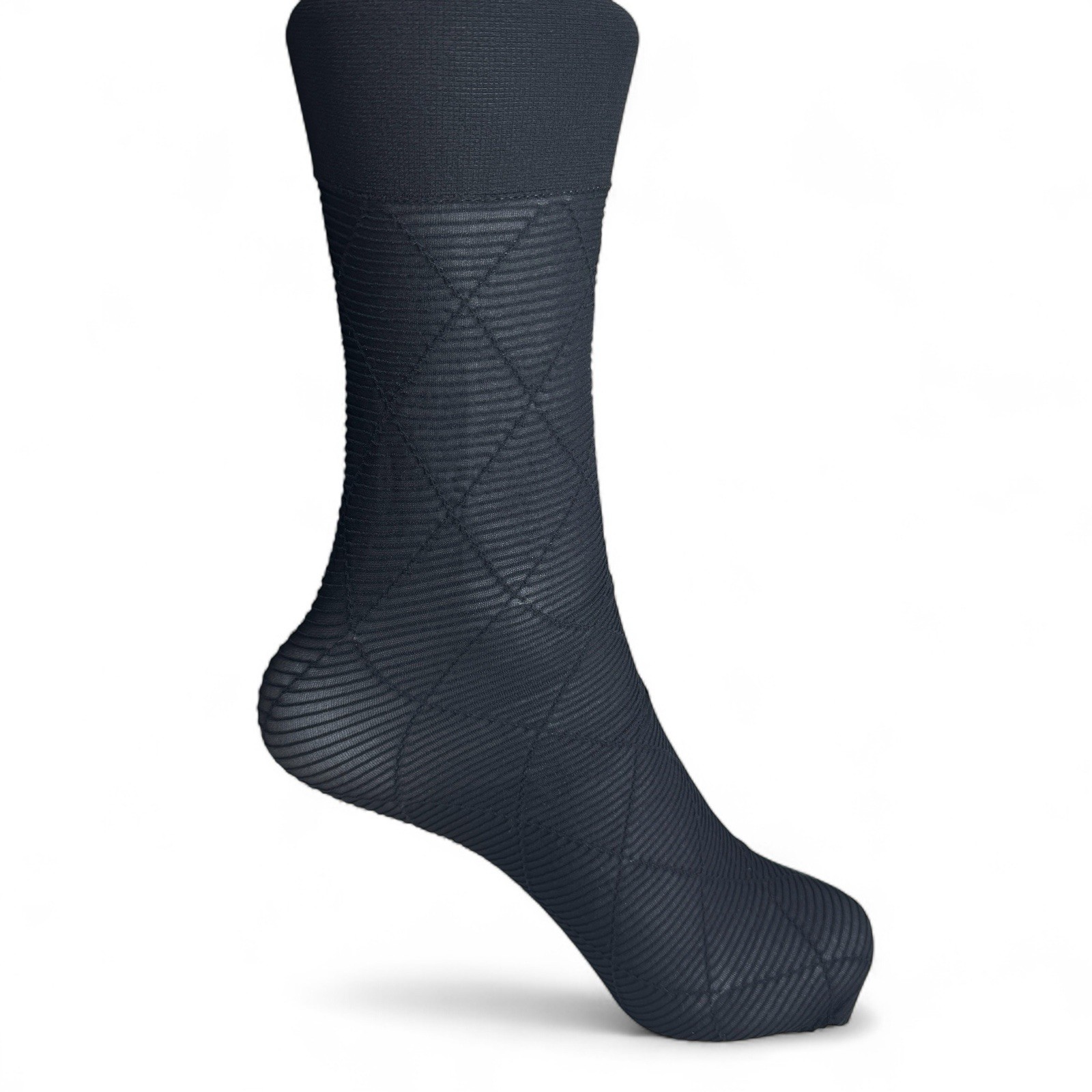HUE Striped Diamond Pattern Knee Highs Womens One Size Fits Most