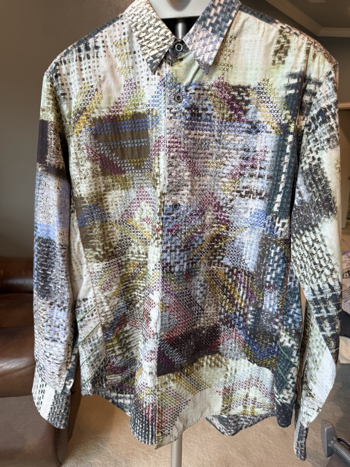 Robert Graham Abstract Long Sleeve sz Lg