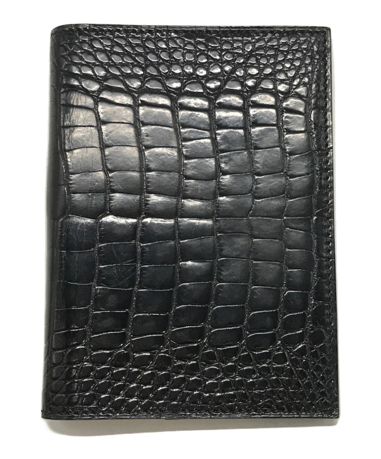 HERMES Agenda PM Notebook Cover Black Leather K Stamp 2007 Used