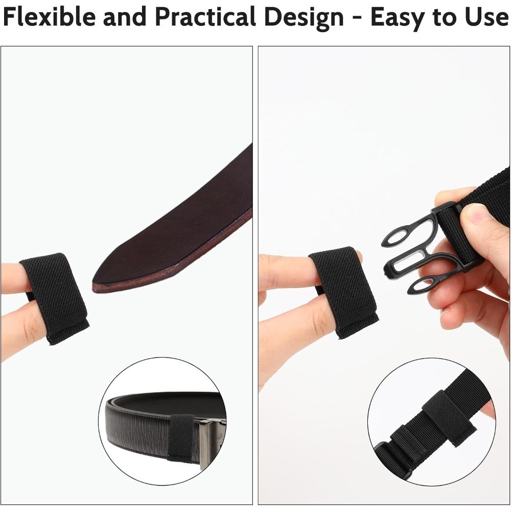Elastic Belt Keeper Strap 10 Pack Nylon Canvas Web Belt Loop Keeper for 1.5 Inch
