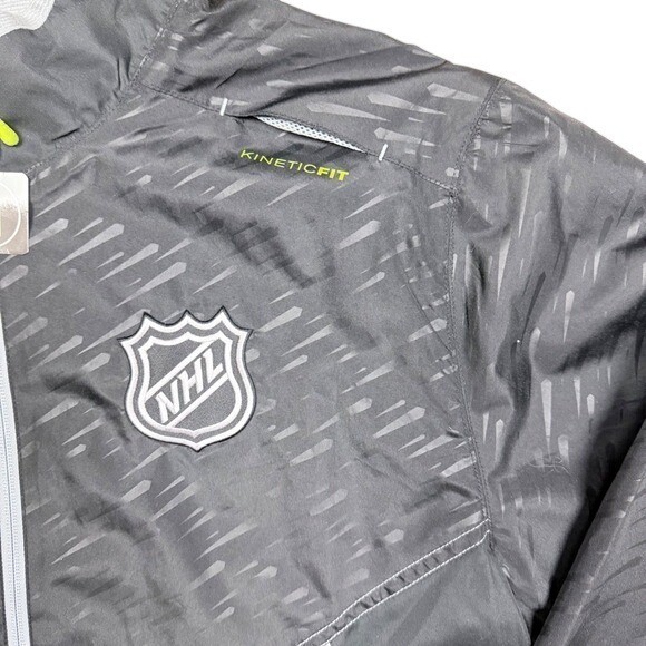 Reebok NHL Center Ice Collection Windbreaker Jacket Men’s Large Black KineticFit