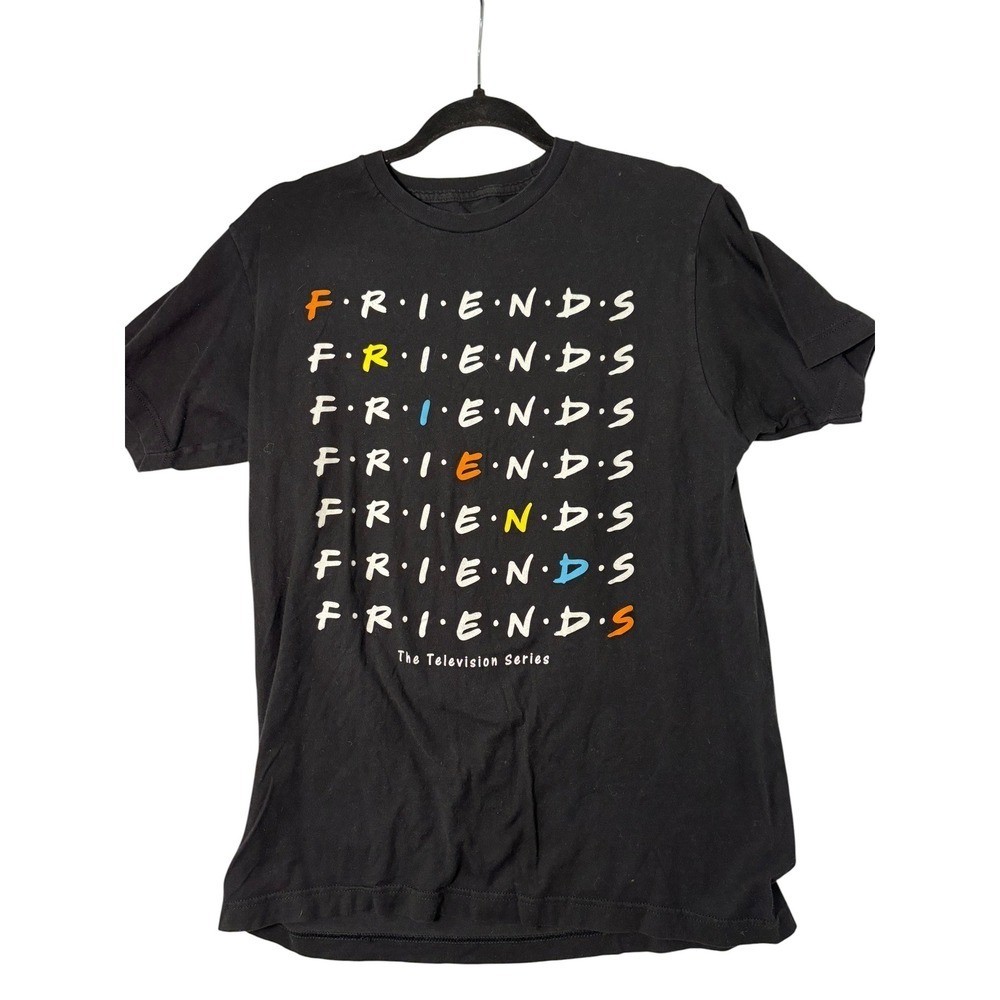 Friends The Television Series Graphic T-Shirt Black Short Sleeve Medium M