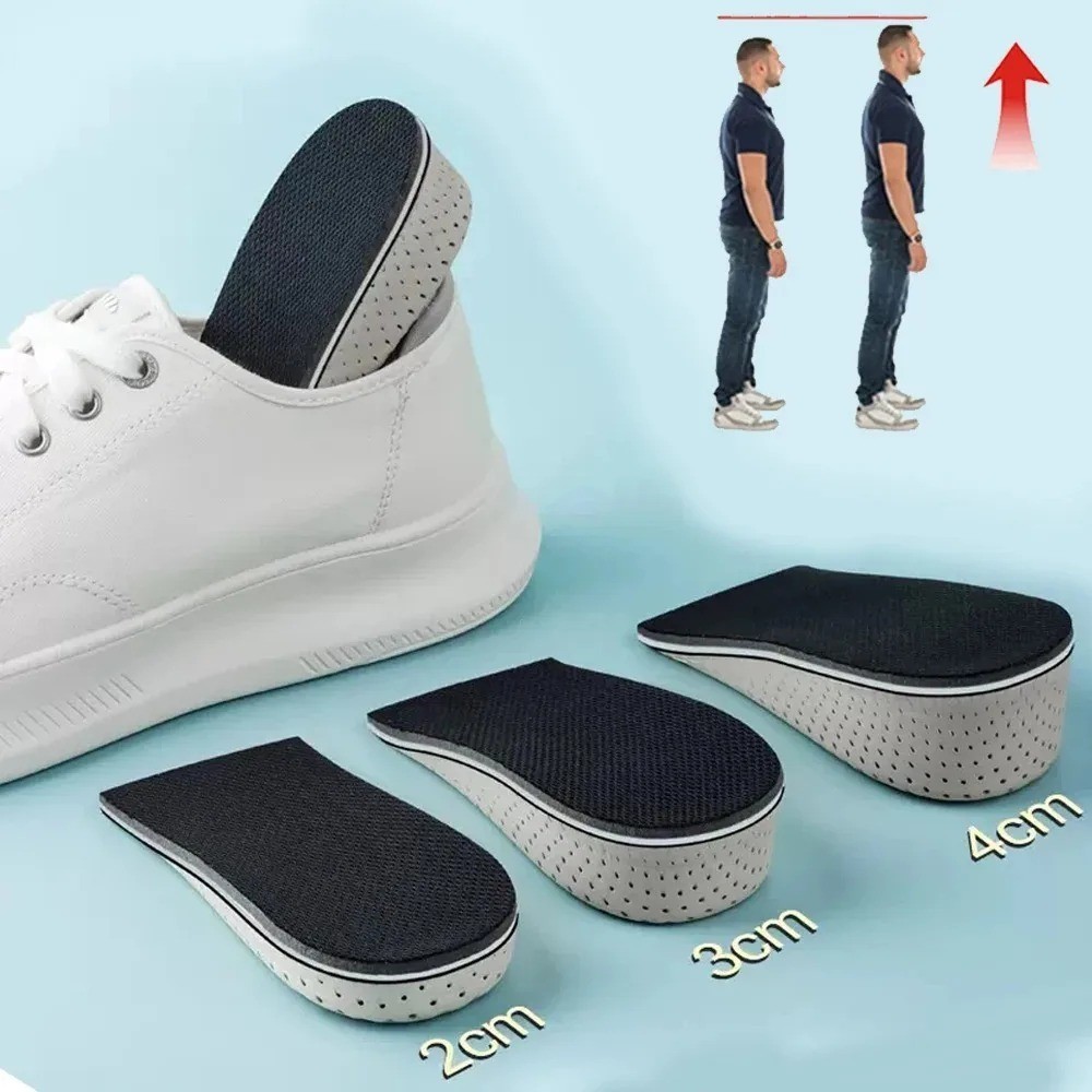 Height Increase Insole 1 Pair Hard Breathable Memory Foam Heel Lifting Inserts S