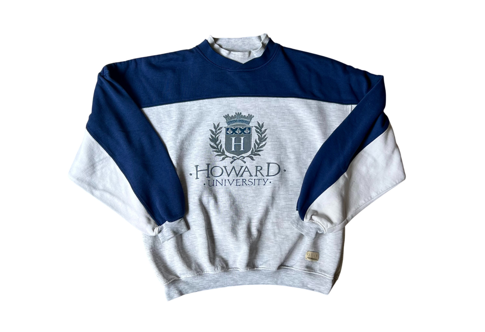 Howard University Vintage 90s Gear For Sports Color Block Sweatshirt, Men’s Larg