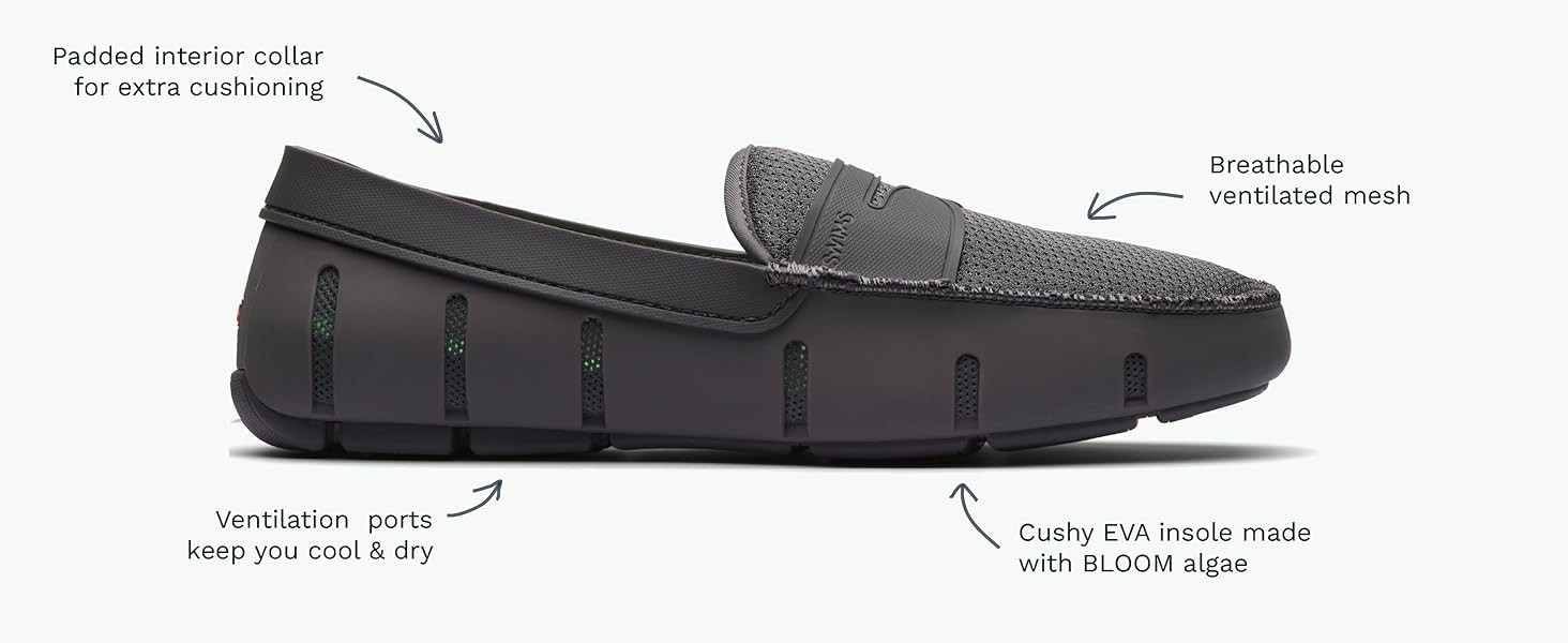 SWIMS Penny Loafers Slip-On Moccasins Classic Boat/Deck Shoes for Men
