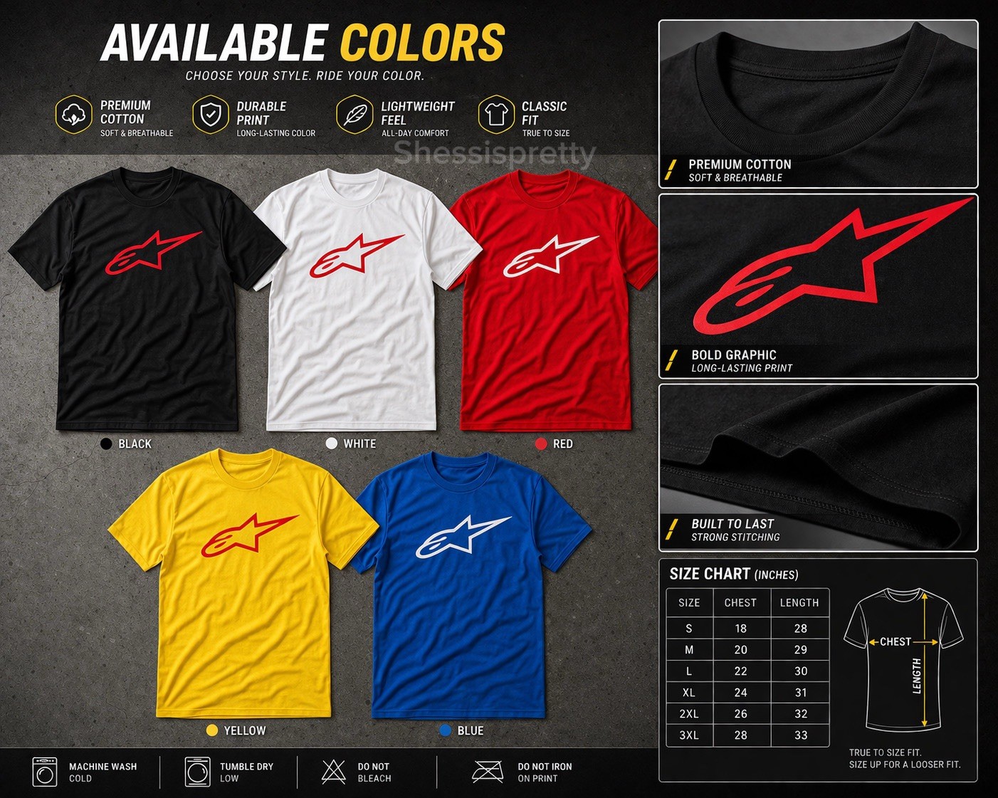 Alpinestars T-Shirt Skate Style 🛹🔥 Streetwear Racing Tee – Perfect for Skaters