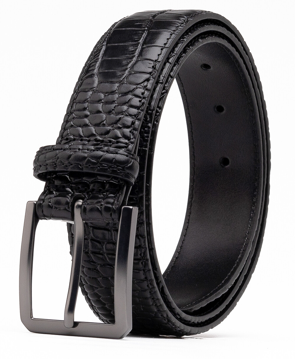 Mens Belt Genuine Leather Belts for Men Dress Belt 1.3inch Width