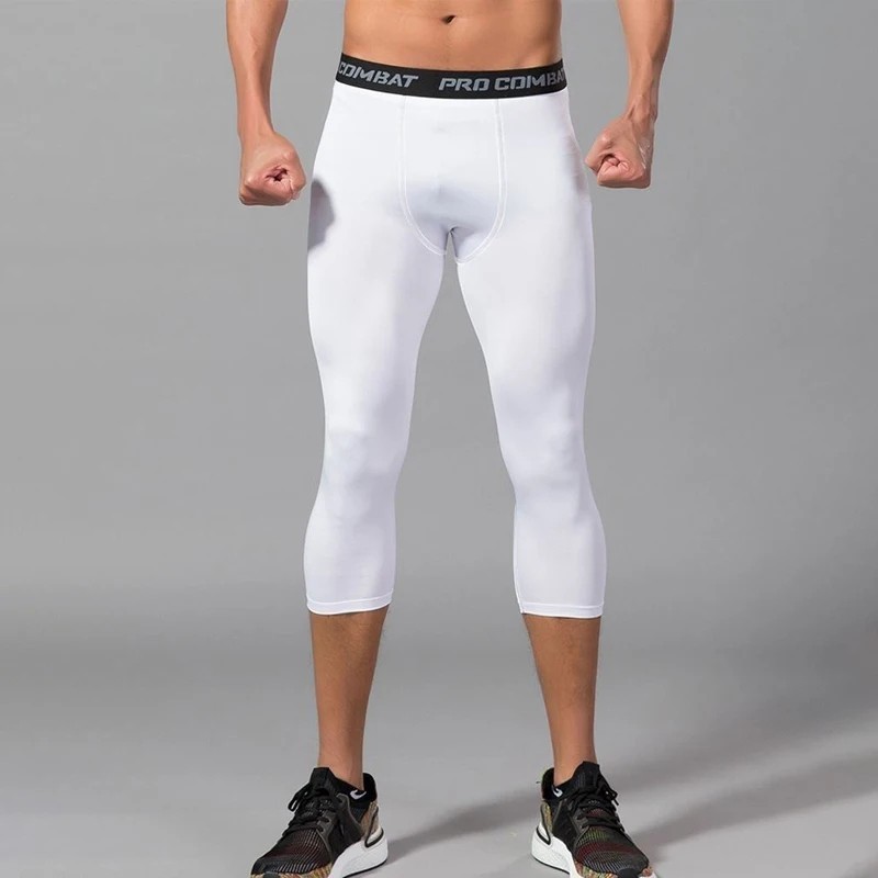 Man’s Workout Leggings Compression Base Layer Gym Sports Running Training Pants