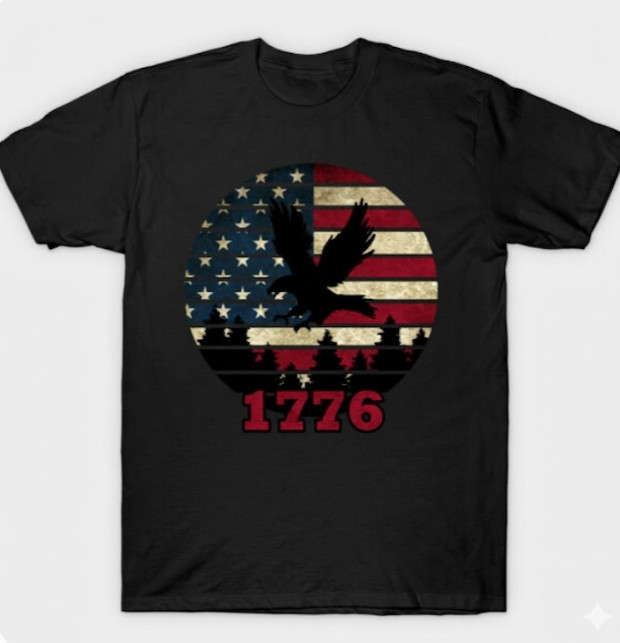 4th of July T-Shirt Patriotic USA Flag America Independence Day Tee