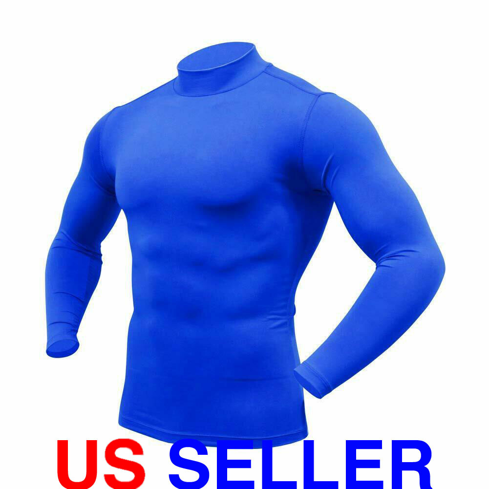 ARMEDES Mens Mock Long-Sleeved T-Shirt Cool Dry Compression Baselayer AR 53