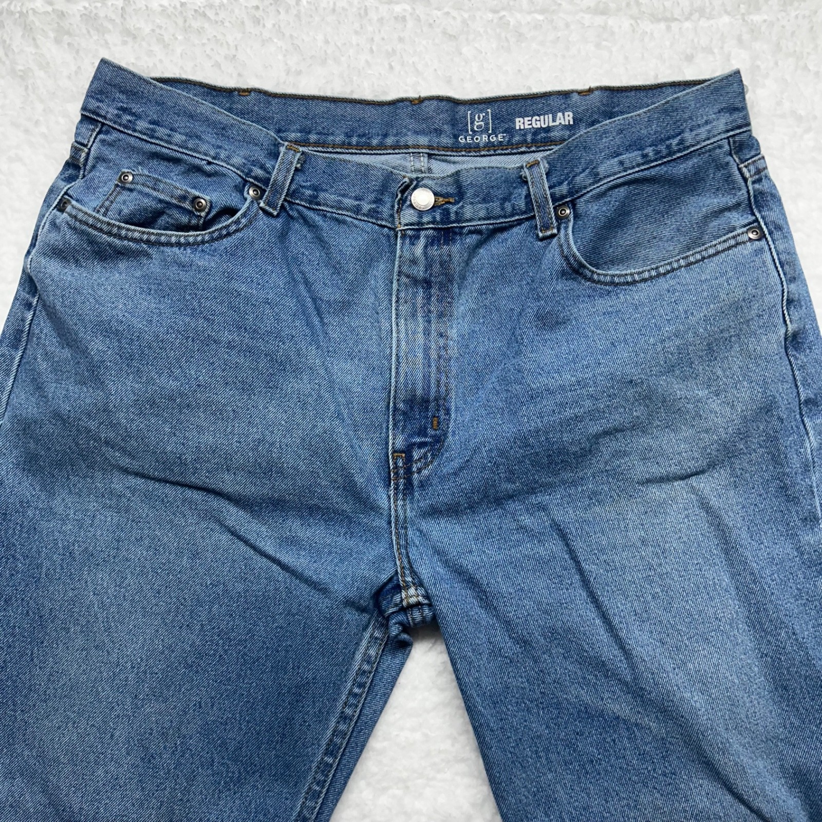 George Jeans Regular Fit Men 38×29 Regular Leg Medium Wash