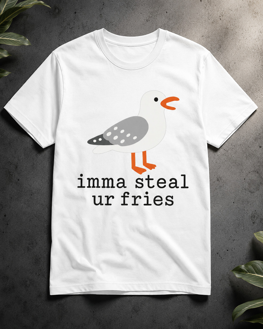 Imma Steal ur Fries Adult T-Shirt Funny Bird Lover