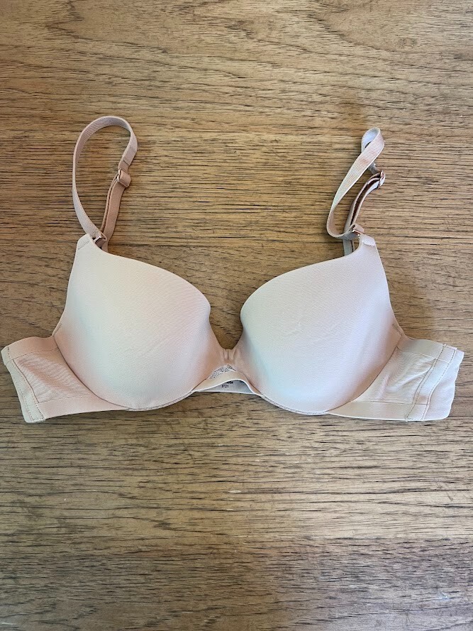 SOMA Warm AMber Beige 32A Bodify Lightly Lined Demi Bra Beautiful Smooth