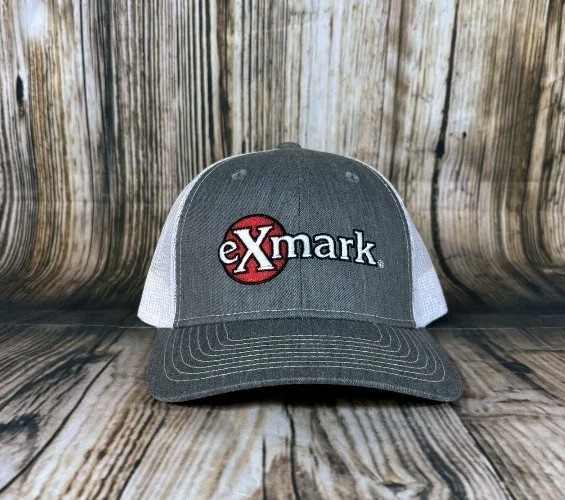 New eXmark Hat Gray White Mesh OSFM Cap