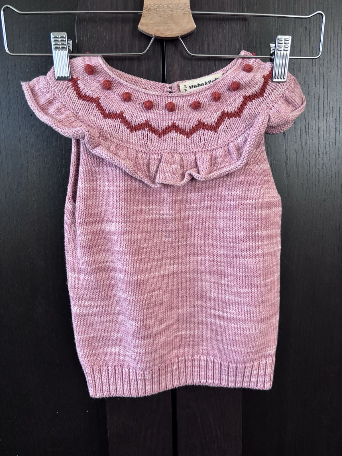 Misha & Puff Zig-Zag Ruffle Tank Size 6-7, 100% Pima Cotton -Excellent Condition