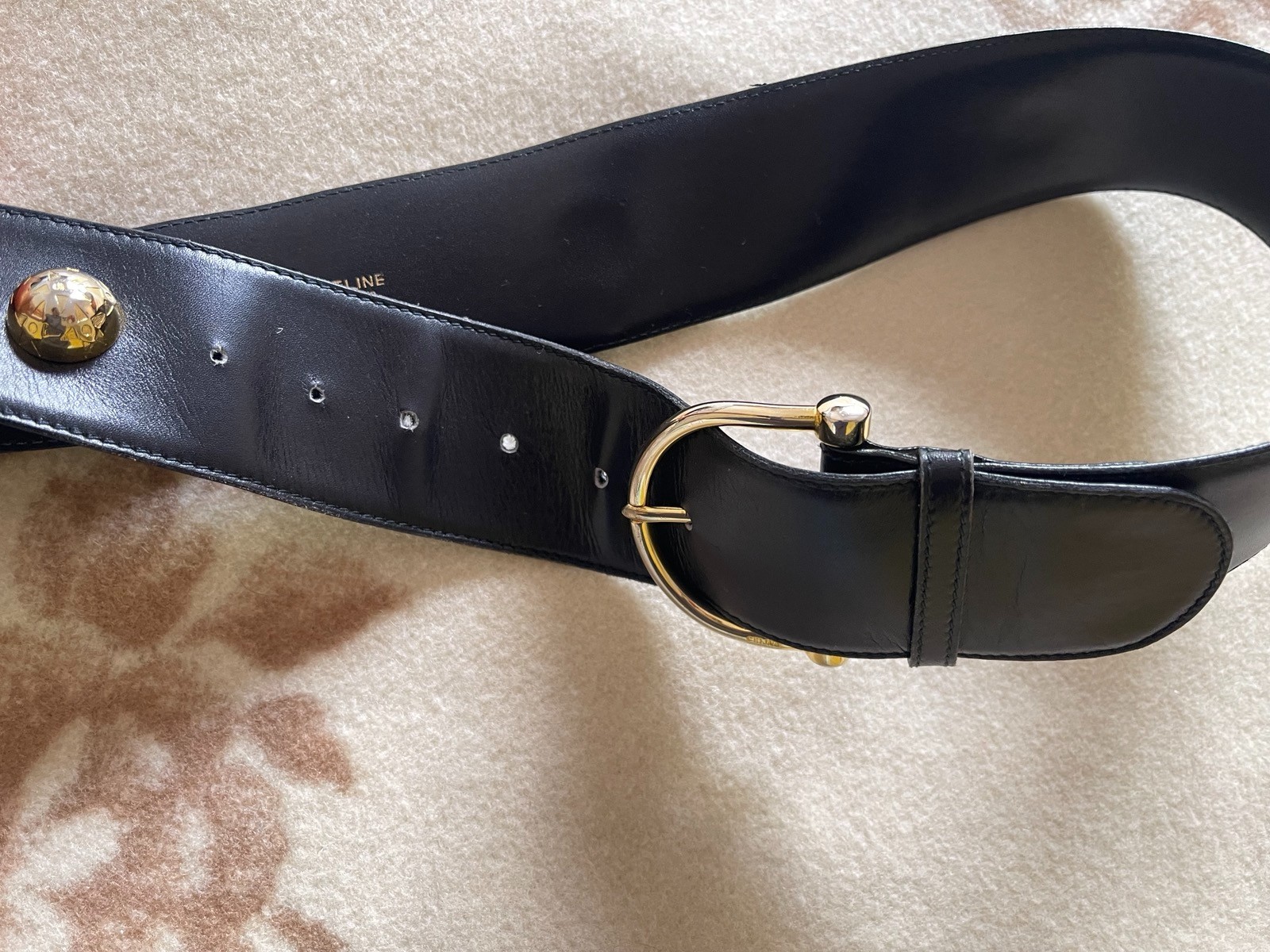 Celine Black Belt Women Authentic 75cm
