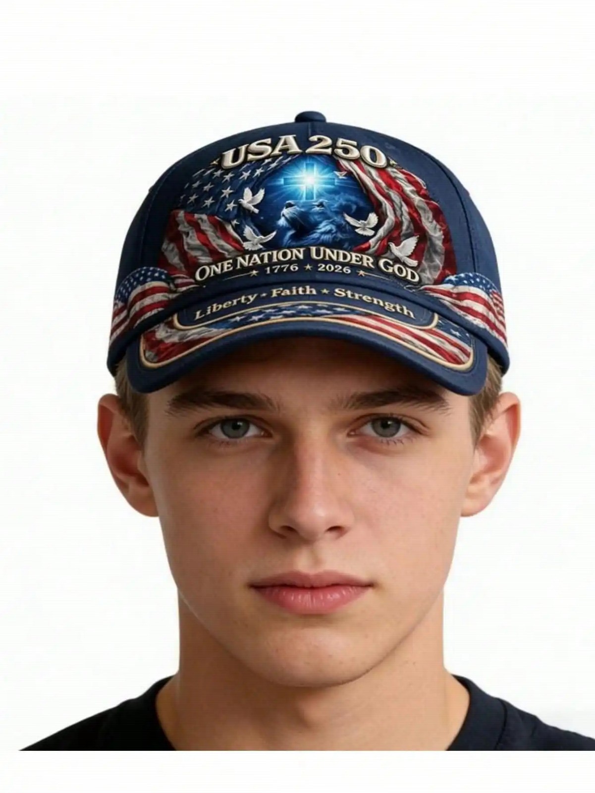 1776-2026 US 250th Anniversary Lion Of Judah Baseball Cap Adjustable One Nation