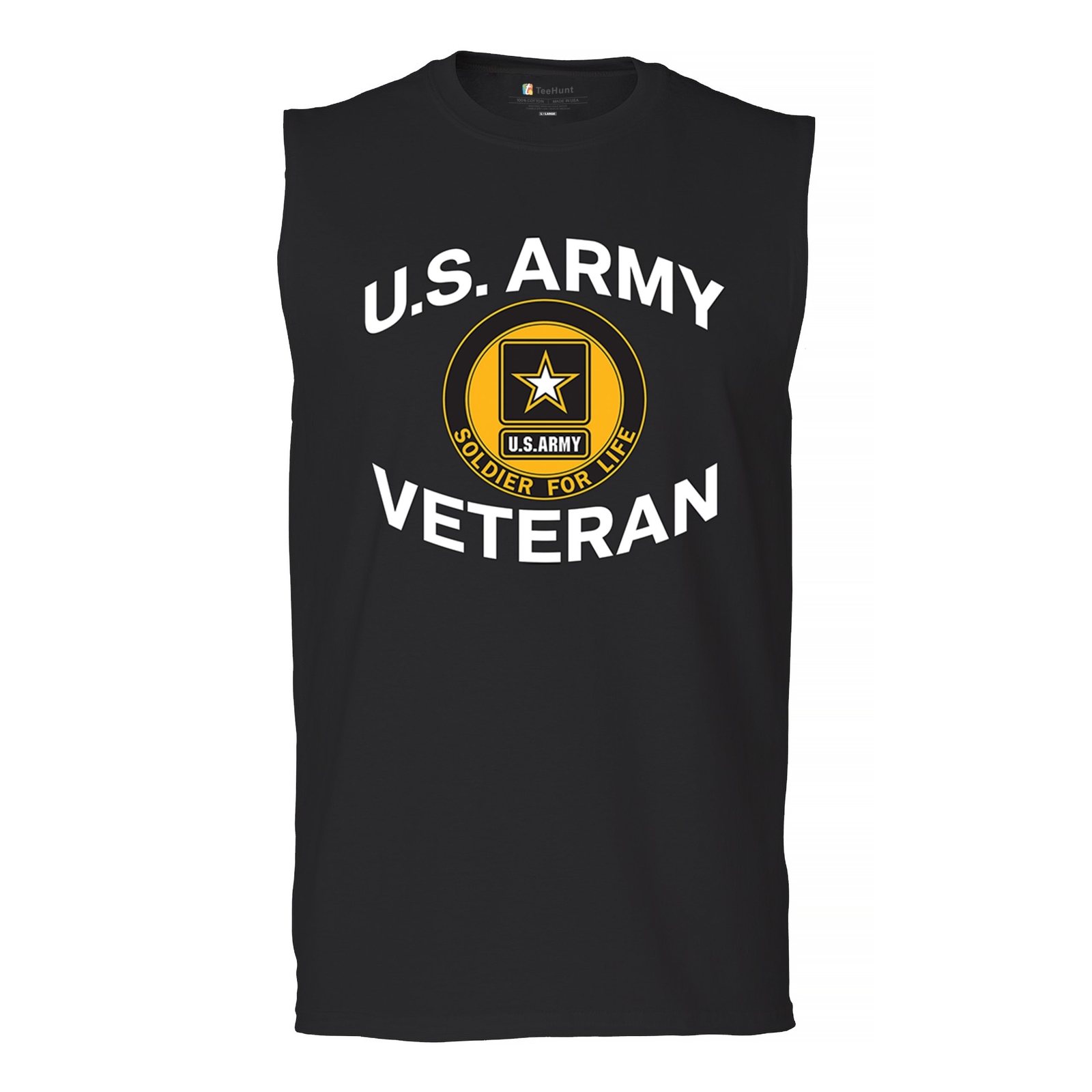 US Army Veteran Soldier For Life Muscle Shirt Military DD 214 Patriotic Men’s