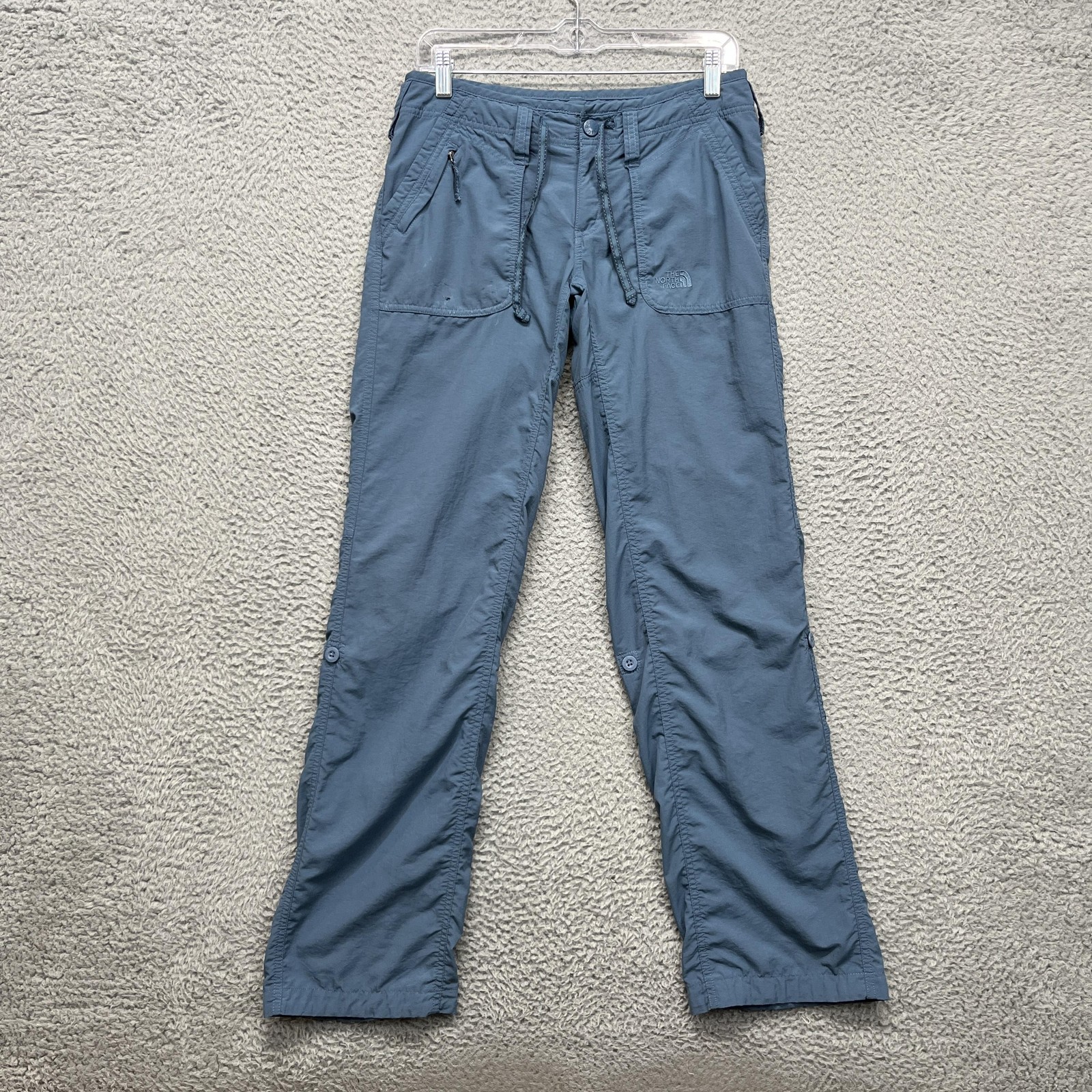 The North Face Hiking Pants Womens 4 Blue Roll-Up Convertible Quick Dry Outdoor