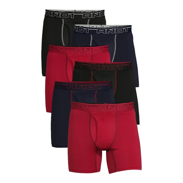 Choose Size 6-Pairs And1 ProPlatinum Underwear Reg Leg 6″ Boxer Briefs Athletic