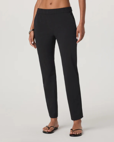 Vuori Miles Ankle Pant Performance Womens Small Black Elastic Waist Pockets Gym