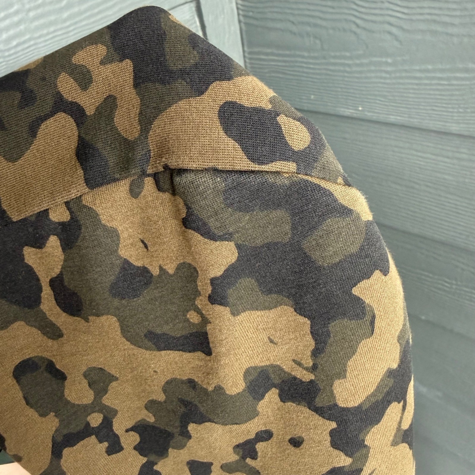 Nike Tech Fleece Camo Full Zip Hoodie Olive Brown Jacket Size Large