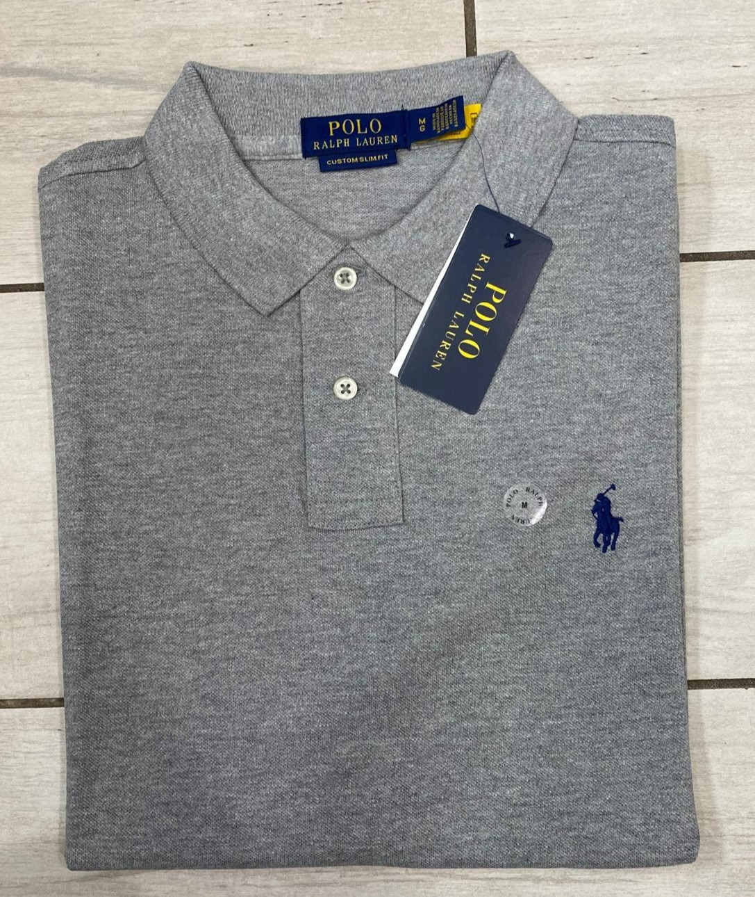 NWT Polo Ralph Lauren Men’s Custom Slim Fit Mesh Polo Shirt – Black ,Gray S-2XL