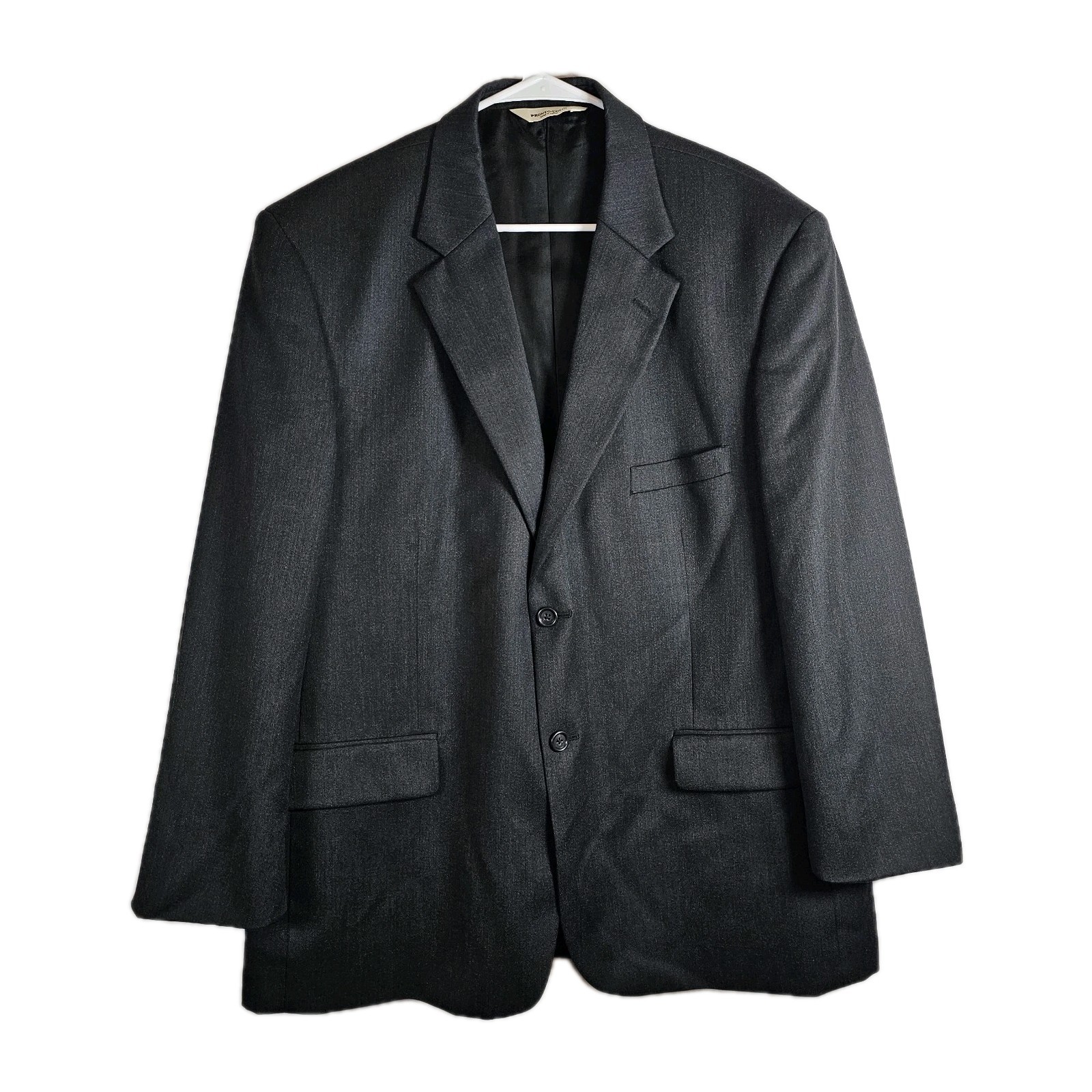 PRONTO UOMO Mens Size 46 Short Black Wool Single Breasted Sport Jacket Blazer