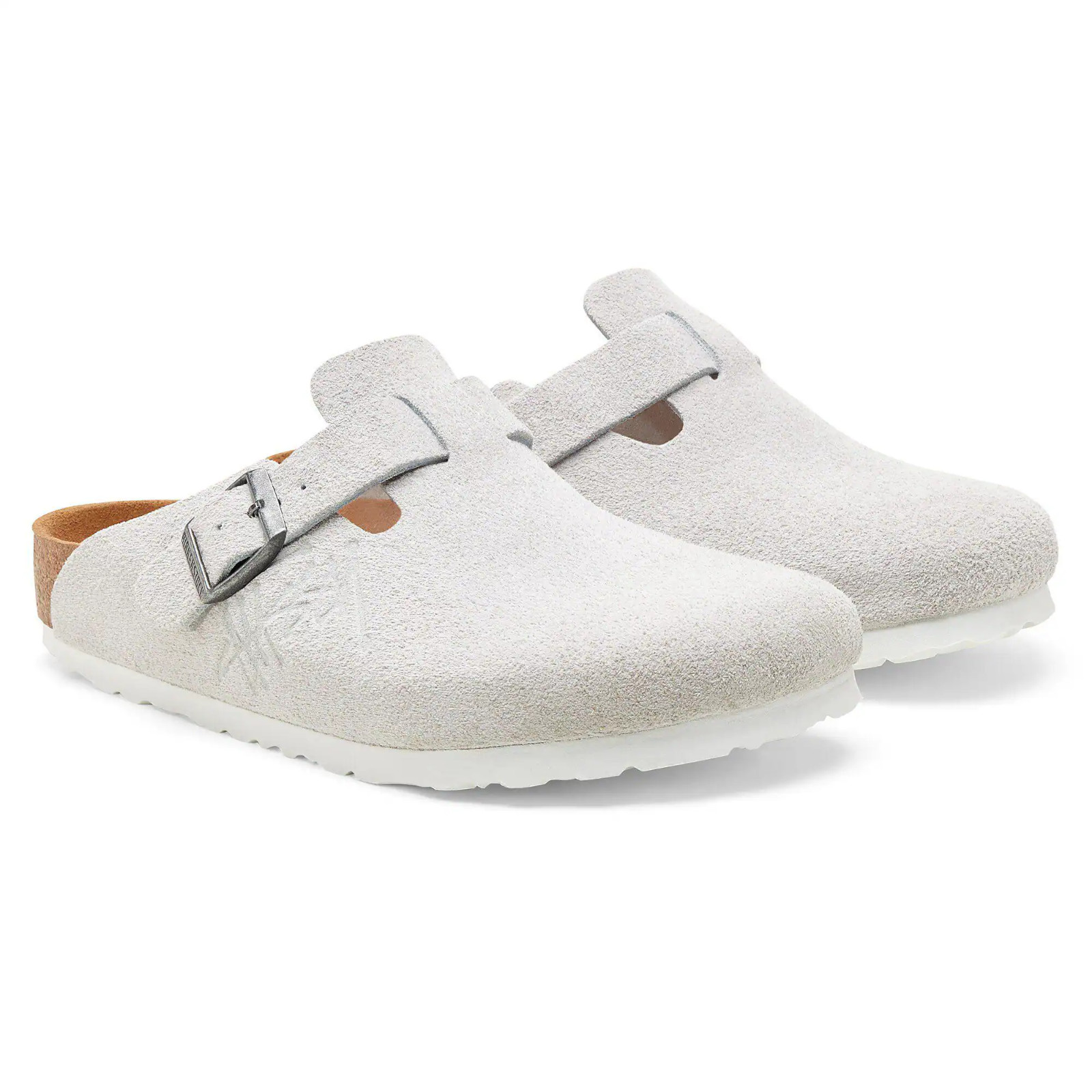Birkenstock Boston Stüssy x Bone Suede Footbed Slip-Ons Clog Unisex EU37-45