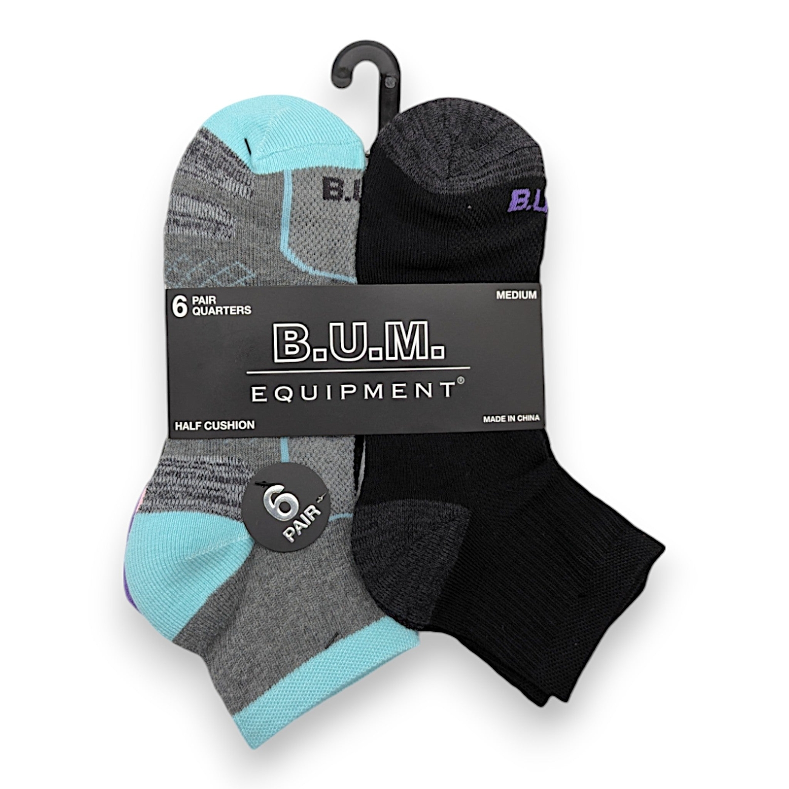 Women’s Cushioned Quarter Socks Medium