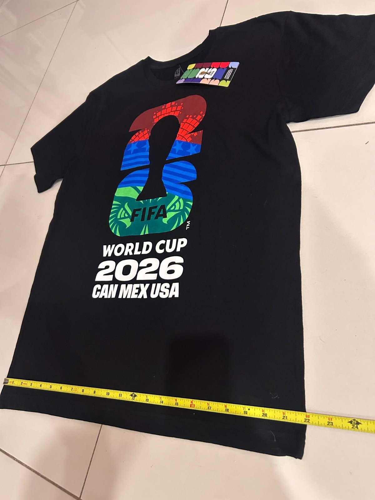 FIFA World Cup 2026 Can Mex USA Black T-Shirt Large NWT Official FIFA Tee