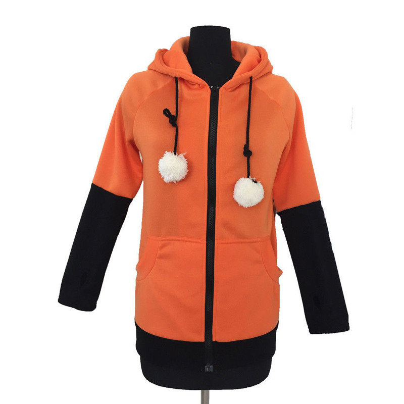 Cute Ears Style Hooded Sweatshirt Long Coat Autumn Hoodie Sweat Shirt Jacket New