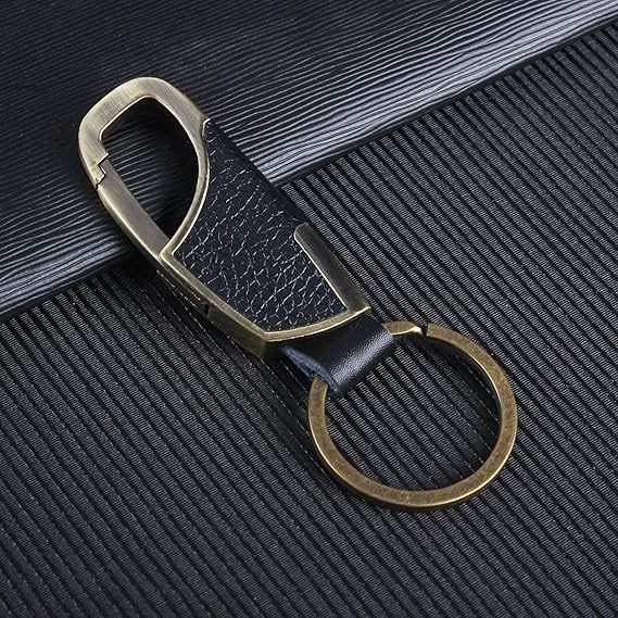 Men’s & Women’s Leather Clip Keychain Fashion Style Car Key Ring Fob Holder Gift