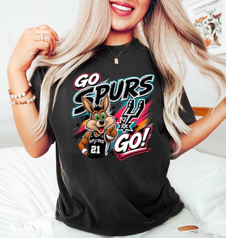 T-Shirt San Antonio Basketball, Go Spur Go, Game Day Shirt, Retro Basketball Tea